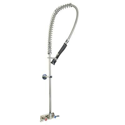 BK Resources EVO-4SMPR Splash Mount Pre Rinse Assembly w/ 4" Centers, Stainless Steel