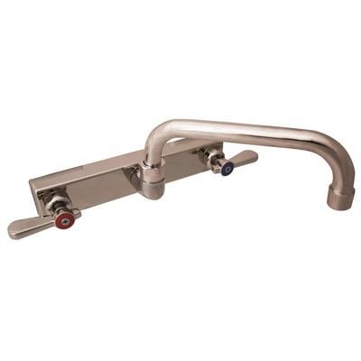BK Resources EVO-8SM-6 Splash Mount Faucet w/ 6" Swing Spout & 8" Centers, Stainless Steel