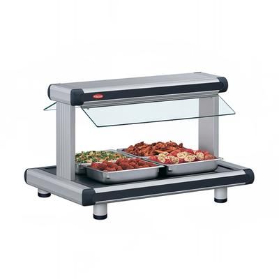 Hatco GR2BW-30 208 37 1/8" Buffet Warmer w/ 2 Sneeze Guards & Lights, 208v/1ph, Black Insets