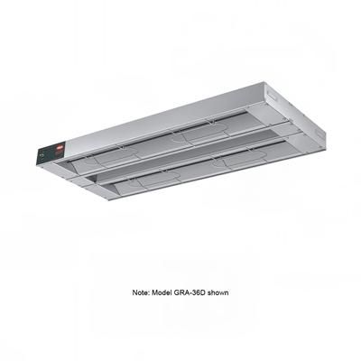 Hatco GRA-18D3 240 18" Standard Watts Infrared Strip Warmer - Double Rod, 1 Built In Toggle Control, 240v/1ph, Silver (Cord & Plug Not Included)