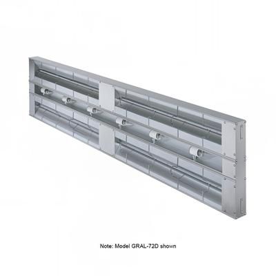 Hatco GRAL-120D3 240 120" Standard Watts Infrared Strip Warmer - Double Rod, 6 Built In Toggle Control, 120/240v/1ph, Silver
