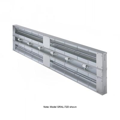 Hatco GRAL-144D6 208 144" Standard Watts Infrared Strip Warmer - Double Rod, 6 Built In Toggle Control, 120/208v/1ph, Silver