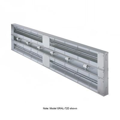 Hatco GRAL-84D3 120 84" Standard Watts Infrared Strip Warmer - Double Rod, 3 Built In Toggle Control, 120v, Silver
