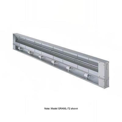 Hatco GRAML-132 208 132" Maximum Watts Infrared Strip Warmer - Single Rod, 1 Remote Toggle Control, 120/208v/1ph, Silver