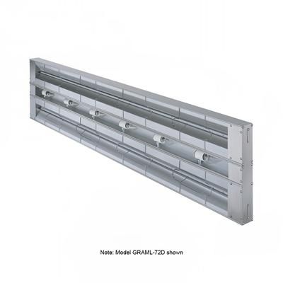 Hatco GRAML-42D6 208 42" Maximum Watts Infrared Strip Warmer - Double Rod, 1 Remote Toggle Control, 120/208v/1ph, Silver