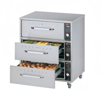 Hatco HDW-3 240 29.5" Freestanding Warming Drawer w/ (3) 21.5" Compartments, 240v, Stainless Steel