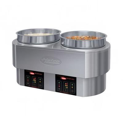 Hatco Countertop Soup Warmer - (2) 11 qt, Thermostatic Controls, Stainless Steel, 208-240v/1ph, RHW-2
