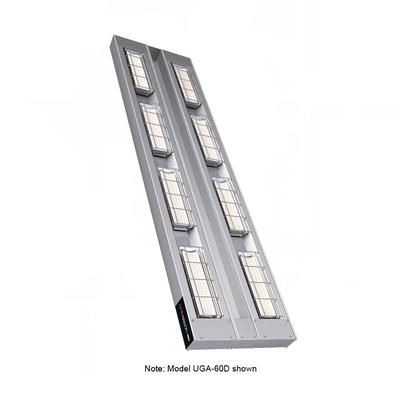 Hatco UGA-24D6 240 24" Standard Watt Ceramic Strip Warmer - Double Tile, Remote Toggle Control, 240v/1ph, Silver