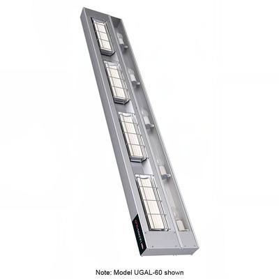 Hatco UGAL-18 120 18" Standard Watt Ceramic Strip Warmer - Single Tile, Remote Toggle Control, 120v, Silver