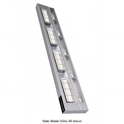 Hatco UGAL-24 208 24" Standard Watt Ceramic Strip Warmer - Single Tile, Remote Toggle Control, 120/208v/1ph, Silver