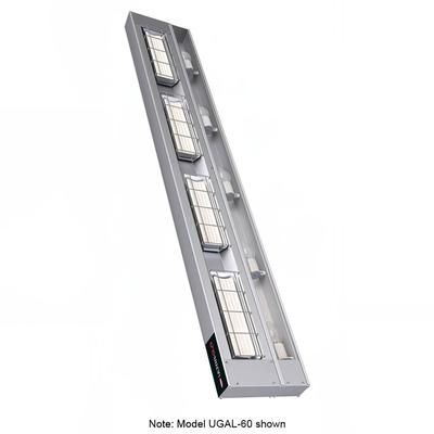 Hatco UGAL-30 240 30" Standard Watt Ceramic Strip Warmer - Single Tile, Remote Toggle Control, 120/240v/1ph, Silver
