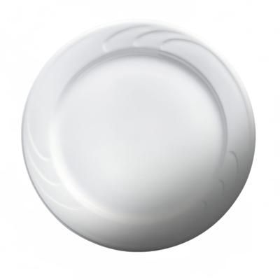 Cameo China 301-91B 9 3/4" Round Bostonian Embossed Rim Plate - Ceramic, White