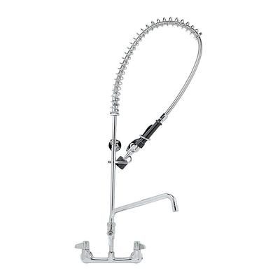 T&S 5PR-8W12-C 35 11/16"H Wall Mount Pre Rinse Faucet - 1 1/5 GPM, Base with Nozzle