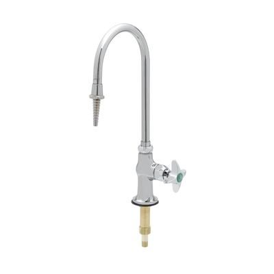 T&S BL-5705-01 Deck Mount Single Temperature Lab Faucet w/ 6" Swivel/Rigid Faucet & Serrated Tip, Chrome