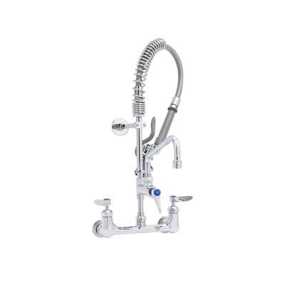 T&S MPY-8WLN-08-CR 22 1/8"H Wall Mount Pre Rinse Faucet - 13/20 GPM, Base with Nozzle, Stainless Steel