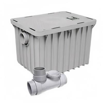 Canplas 3915A02 Grease Trap, 15 Gal/Min, 35 lb Capacity, 2 in Connection