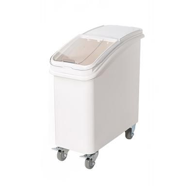 Winco IB-21 Ingredient Bin - 21 Gallon Capacity, Clear Lid/White Base