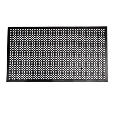 Winco RBM-35K Anti Fatigue Floor Mat w/ Beveled Edges, Rubber, 3' x 5' x 1/2", Black