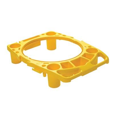 Winco TCD-44Y Janitorial Caddy for PTC-44G - Plastic, Yellow, 44 Gallon Trash Can