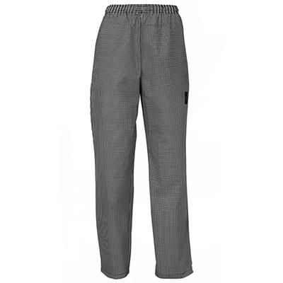Winco UNF-4KXXL Newbury Chef's Pants w/ Elastic Waist & Drawstring - Poly/Cotton, Houndstooth, 2X, Multi-Colored
