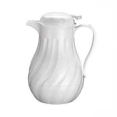 Winco VSW-42W 42 oz Beverage Server, Plastic, White