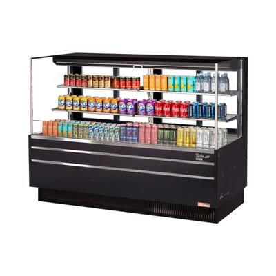 Turbo Air TOM-72L-UFD-B-3S-N 70 3/4" Horizontal Open Air Cooler w/ 3 Levels, 220v/1ph, Black