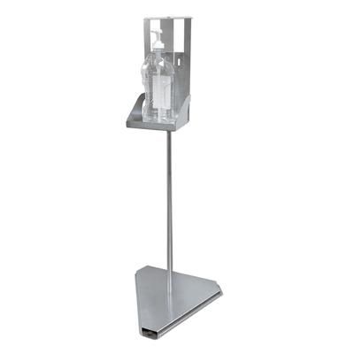 Antunes 7002185 Gallon Hand Sanitizer Stand - 18 1/2"W x 16 1/2"D x 48 1/3"H, Stainless Steel, Gallon Dispensers, Silver