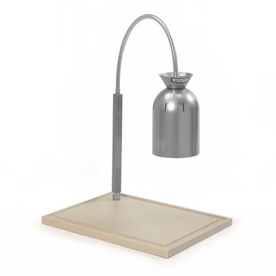 Nemco 6015 Single Bulb Carving Station w/ Flex Mount & Polyethylene Cutting Board, 120v, Polyethylene Base, Silver