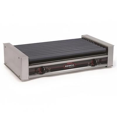 Nemco 8036-220 36 Hot Dog Roller Grill w/ Manual Controls - Flat Top, 220v, Stainless Steel