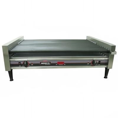 Nemco 8050SX-SLT-RC 50 Hot Dog Roller Grill w/ Manual Controls - Slanted Top, 120v, Stainless Steel