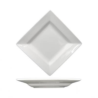 ITI EL-210 9 7/8" Square Elite Platter - Porcelain, Bright White, 1 Dozen