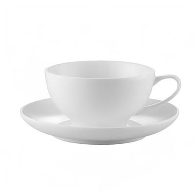 CAC ENG-1 8 oz English Cup & Saucer Set - Porcelain, Bone White, 36 Set