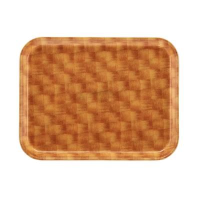 Cambro 1015302 Fiberglass Camtray Cafeteria Tray Insert - 15"L x 10 1/10" W, Light Basketweave, 1520 Camtray, Brown