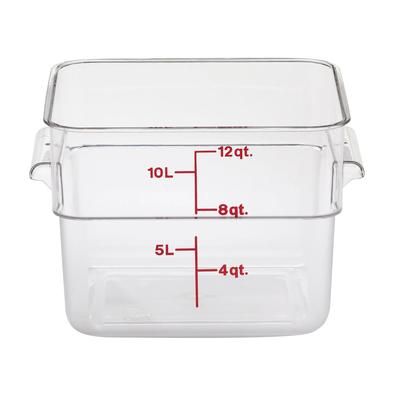 Cambro 12SFSCW135 12 qt Square Food Storage Container - CamSquare, Polycarbonate, Clear
