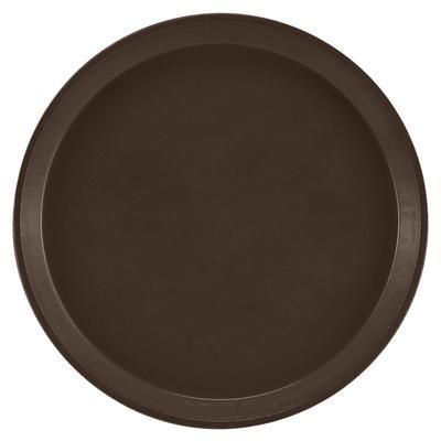 Cambro 1400116 14" Round Serving Camtray - Fiberglass, Brazil Brown, Case of 12