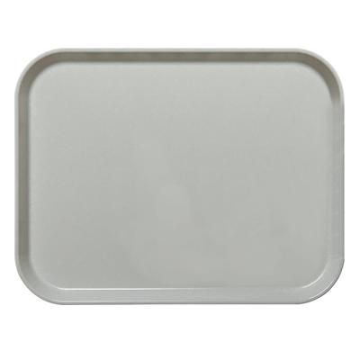 Cambro 1418CL676 Fiberglass Camlite Cafeteria Tray - 18"L x 14"W, Steel White, Stacking Lugs