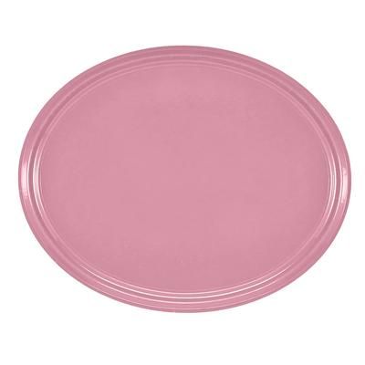 Cambro 2500409 Oval Serving Camtray - 19 1/4x24", Fiberglass, Blush, Pink