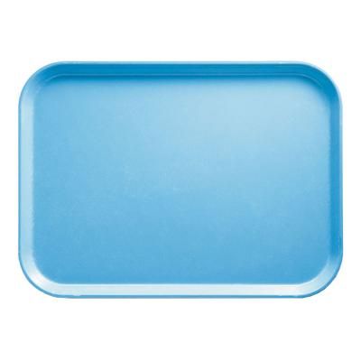 Cambro 810518 Fiberglass Camtray Cafeteria Tray - 9 4/5"L x 8"W, Robin Egg Blue