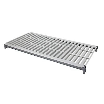 Cambro CBSK2448V5580 Camshelving Basics Polymer Louvered Shelf Plate Kit - 24" x 48", Brushed Graphite, 5 Vented Plates