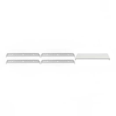 Cambro CPSK2442VS5480 Camshelving Premium Polymer Louvered/Solid Shelf Plate Kit - 24" x 42", Speckled Gray, 4 Vented Shelves and 1 Solid Shelf