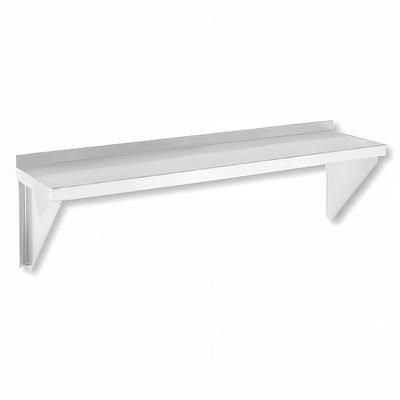 Channel SWS1248 Solid Wall Mounted Shelf, 48"W x 12"D, Stainless, Stainless Steel