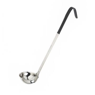 Browne 9944BLK 4 oz Ladle - Stainless Steel, Black Plastic Handle, Silver