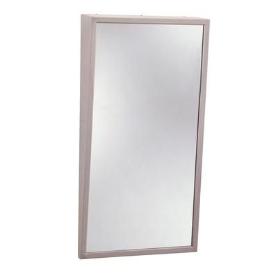 Bobrick B2932436 B-293 Series Fixed-Position Tilt Mirror, 24" X 36", White