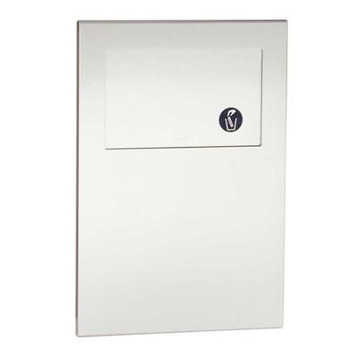 Bobrick B35303 TrimLine Series Recessed Sanitary Napkin Disposal Unit, Stainless Steel