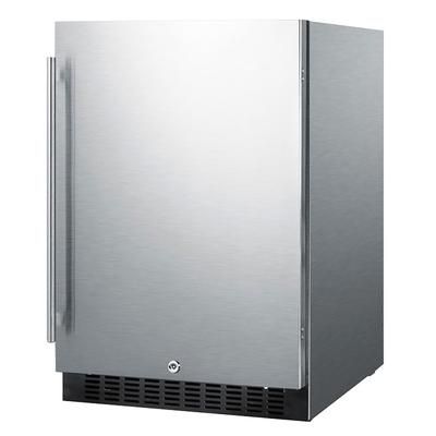 Summit SPR627OSCSS 24" W Undercounter Refrigerator w/ 1 Section & 1 Door, 115v, Silver