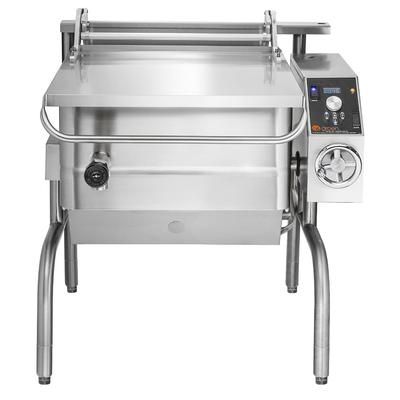 Groen BPM-30GA LP 30 gal. Tilt Skillet - Open Leg Base, Polished Pan, Measurement Marks, Liquid Propane, Stainless Steel, Gas Type: LP