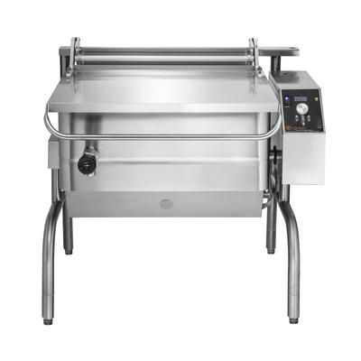Groen BPP-30GA NG 30 gal. Tilt Skillet - Open Leg Base, Polished Pan, Measurement Marks, Natural Gas, Stainless Steel, Gas Type: NG