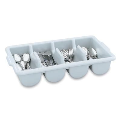 Vollrath 52654 4 Compartment Cutlery Bin - Plastic, Gray, 4 Compartments