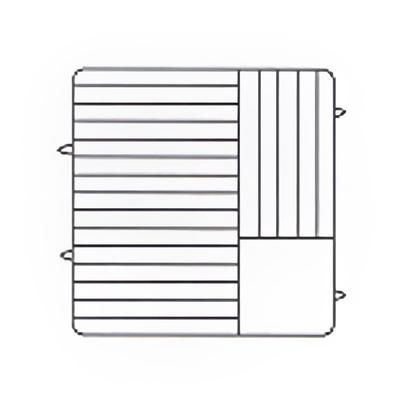 Vollrath PM2011-5 21 Dishwasher Rack - 20 Plate Capacity, 5 Extenders, Burgundy, Red