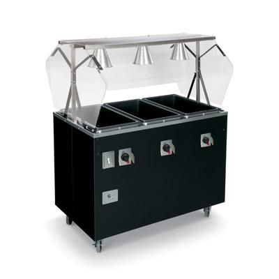 Vollrath T3872746 46" Hot Food Table w/ 3 Wells & Enclosed Base, 120v, Gray